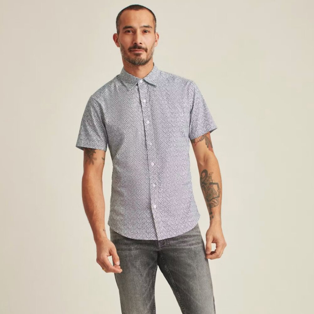 Bonobos Riviera Short Sleeve Shirt –blue hampton floral – XXL